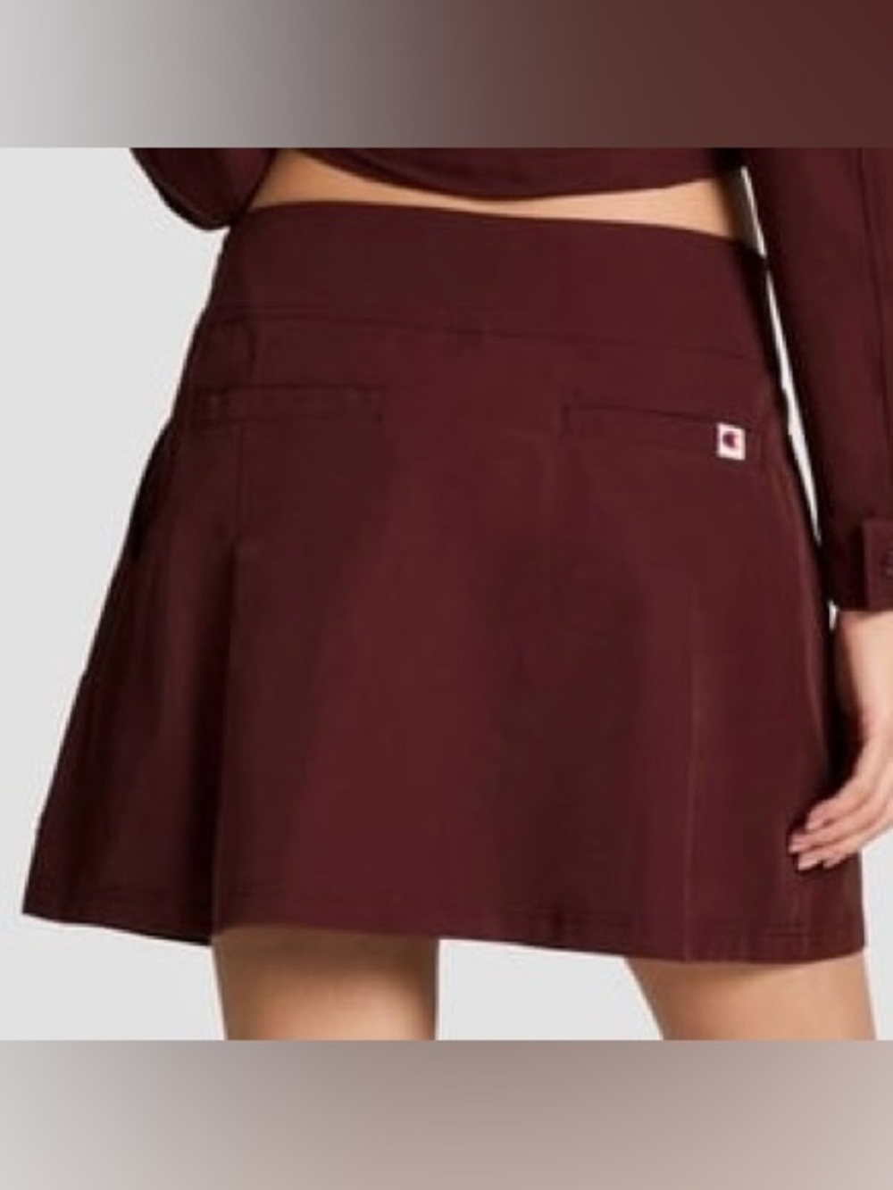Champion Women’s Pleated Athletic Skort Brown Size 10 Built-In Shorts Pockets